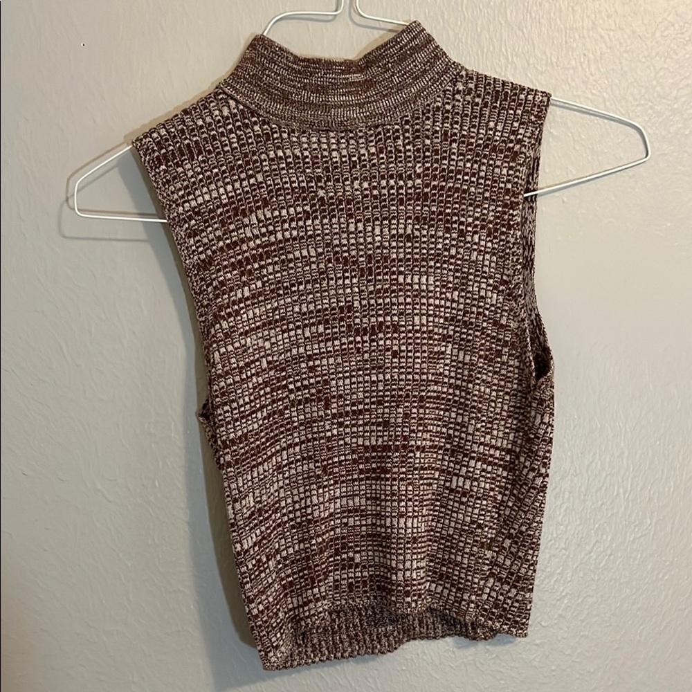 Forever 21 Brown Sleeveless Knit Sweater